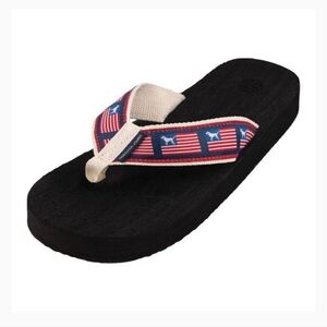 New Simply Southern Men's Flag Flip Flop Sandals XXL